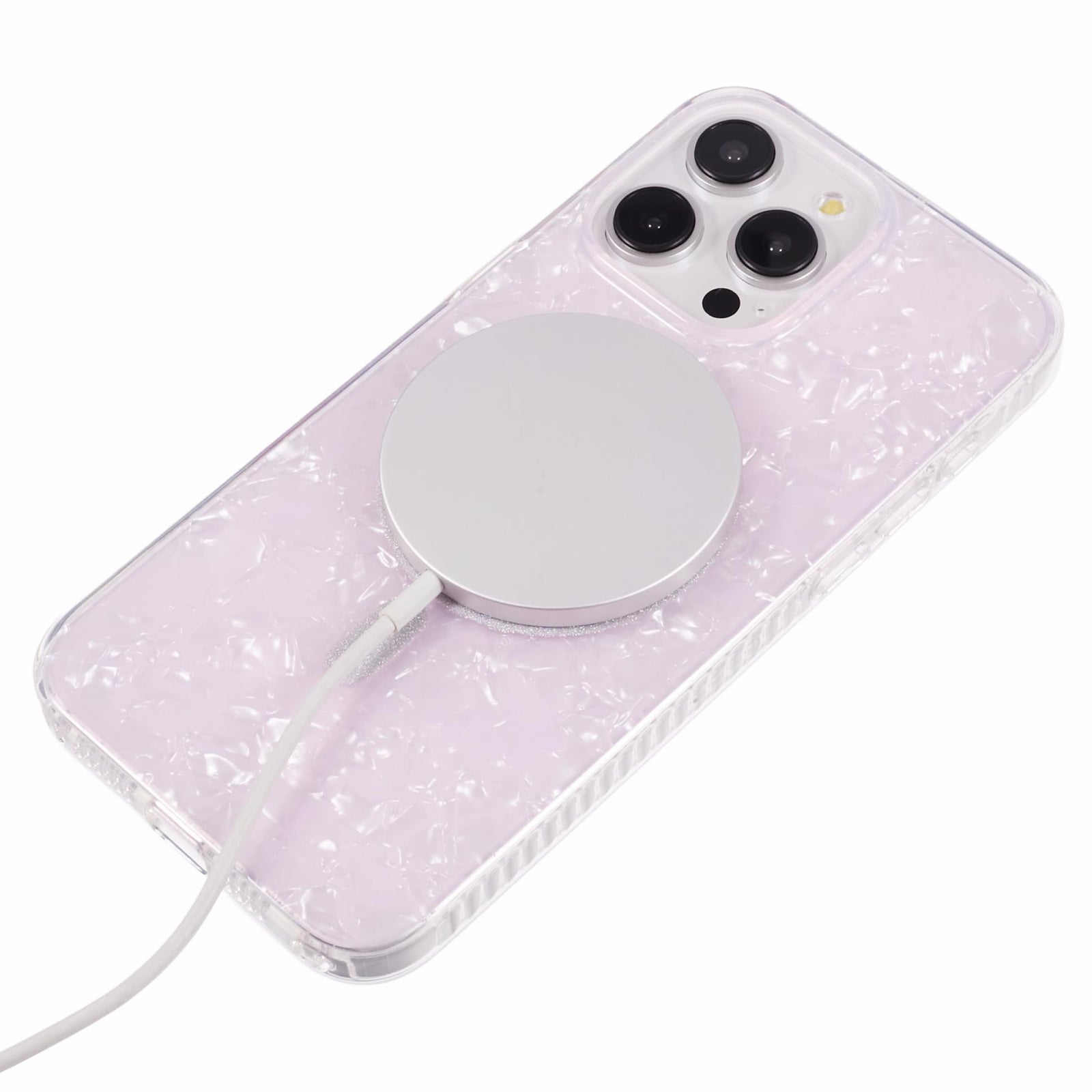 MP Series For iPhone 14 Pro Max Magnetic Phone Case Shiny Seashell Pattern TPU+Acrylic Shockproof Cover MP Series For iPhone 14 Pro Max Magnetic Phone Case Shiny Seashell Pattern TPU+Acrylic Shockproof Cover